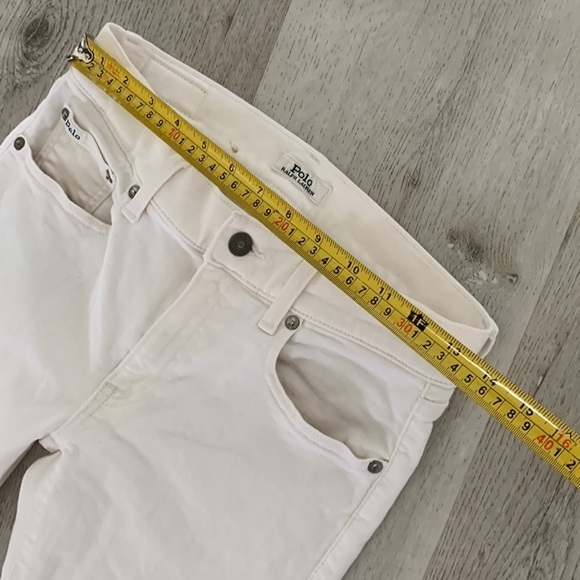 Polo Ralph Lauren Tompkins Skinny Crop White Jean raw size 26 nautical summer - Picture 10 of 16